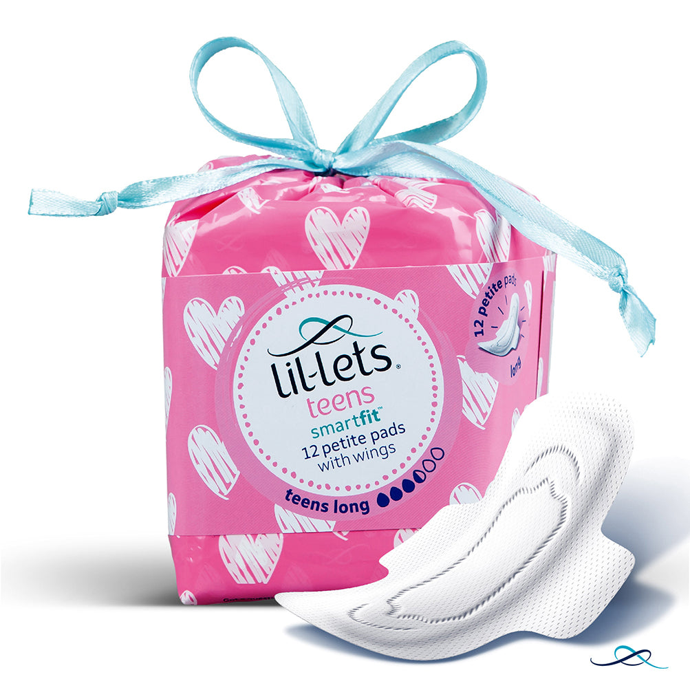 Lil-Lets Teens Long Pads, Petite Pads with Wings, 68 g, 12-Count