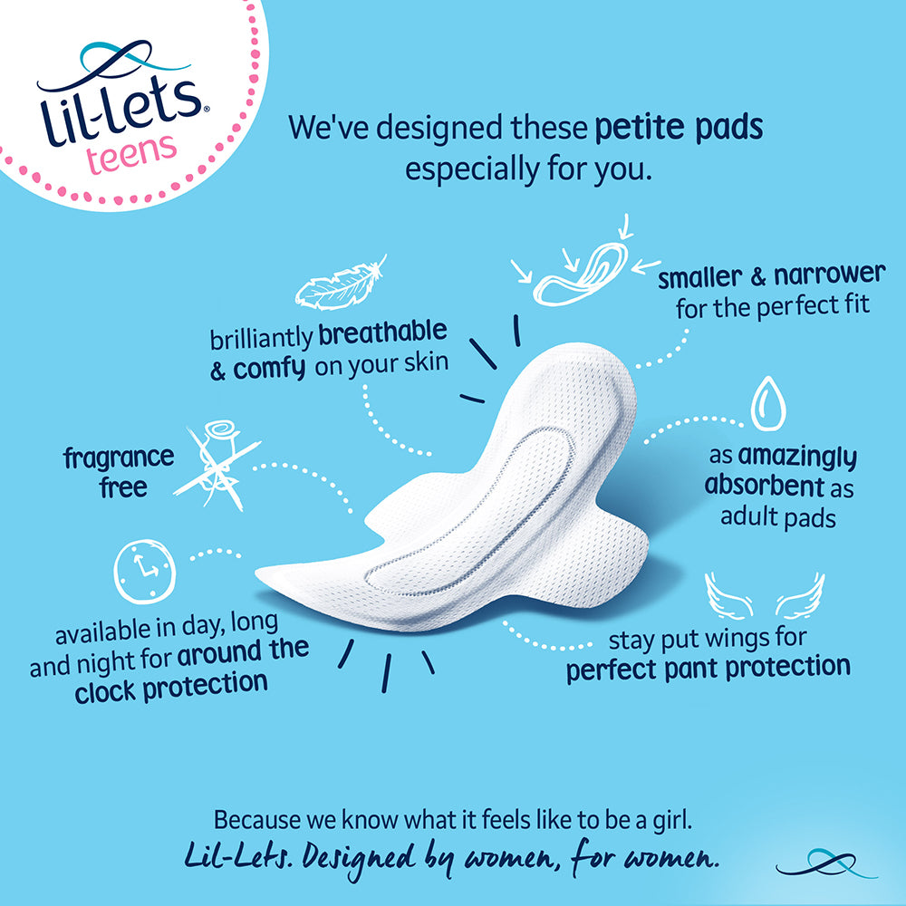 Lil-Lets Teens Day Pads with Wings- Mega pack x 70 – Lil-Lets UK