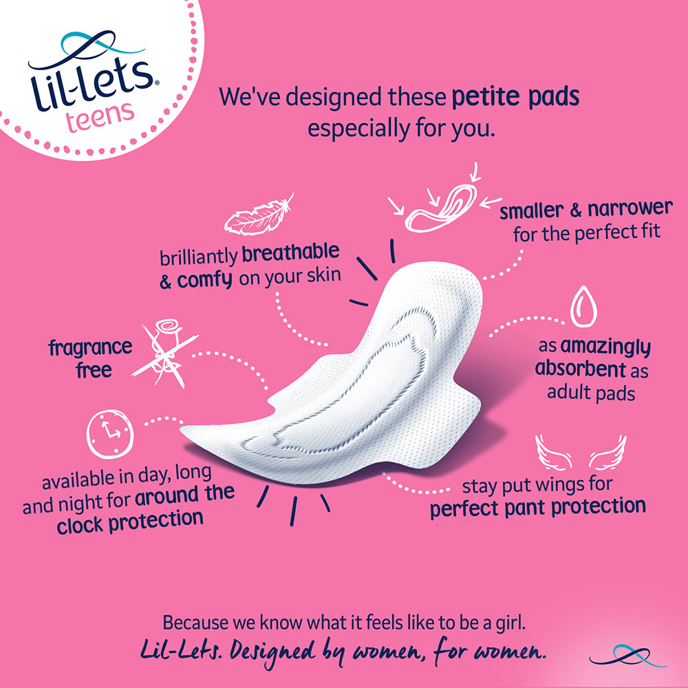 Lil-Lets Teens Long Pads with Wings - Mega pack x 60 – Lil-Lets UK
