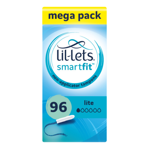 Lil-Lets Non-Applicator Lite Tampons - Mega pack x 96  - Light Flow