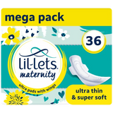 Lil-Lets Maternity Ultra Thin Long Pads  - Mega Pack x 36 Pads