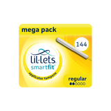 Lil-Lets Cardboard Applicator Regular Tampons - Mega Pack x 144 Tampons