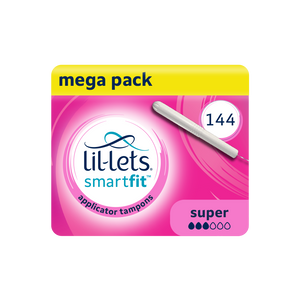 Lil-Lets Cardboard Super Applicator Tampons - Mega Pack x 144 Tampons
