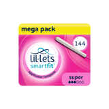 Lil-Lets Cardboard Super Applicator Tampons - Mega Pack x 144 Tampons