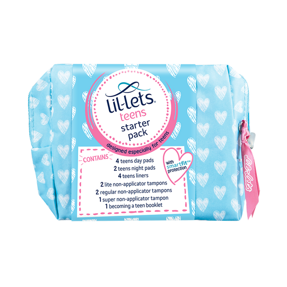 Lil-Lets Teens Starter Pack - with reusable cosmetic bag