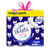 Lil-Lets Teens Night Pads with Wings - Mega pack x 50