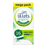 Lil-Lets Organic Non-Applicator Super Plus Tampons - Megapack x 96 - Heavy Flow