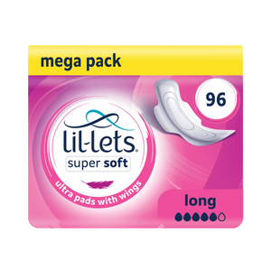 Lil-Lets Super Soft Ultra Long Pads - Mega pack x 96