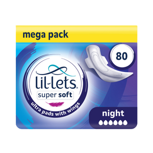 Lil-Lets Super Soft Ultra Night Pads - Mega pack x 80