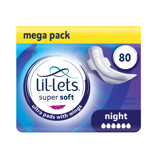 Lil-Lets Super Soft Ultra Night Pads - Mega pack x 80 – Lil-Lets UK