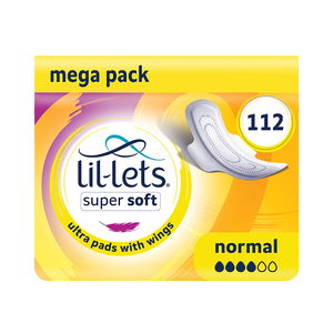 Lil-Lets Super Soft Ultra Normal Pads - Mega pack x 112