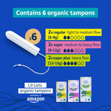 Lil-Lets Reusable Tampon Applicator with x 6 Organic Cotton Tampons Included