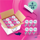 Lil-Lets Non-Applicator Super Tampons - Mega pack x 96 - Medium to Heavy Flow